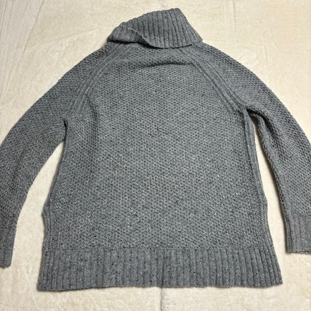 Lauren Ralph Lauren Women Turtleneck Sweater Medium Gray Speckled Cozy Winter - Picture 9 of 15